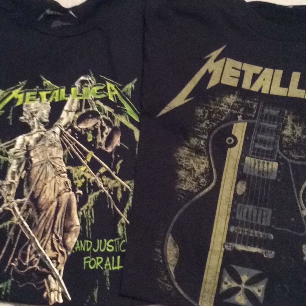 Two Metallica T-shirts from 2013 and 2017